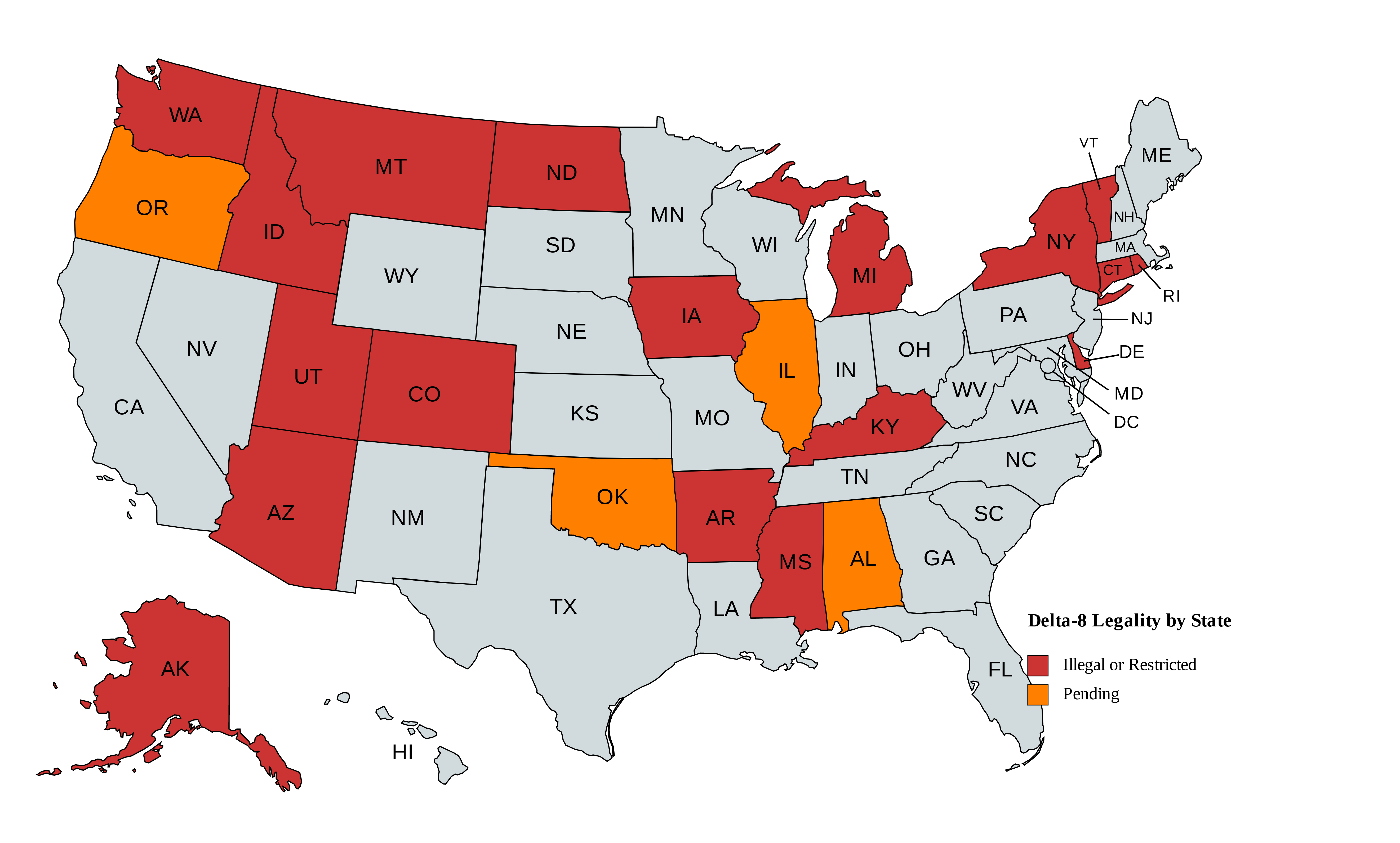 Updated Delta 8 Legality Map Greenway Magazine