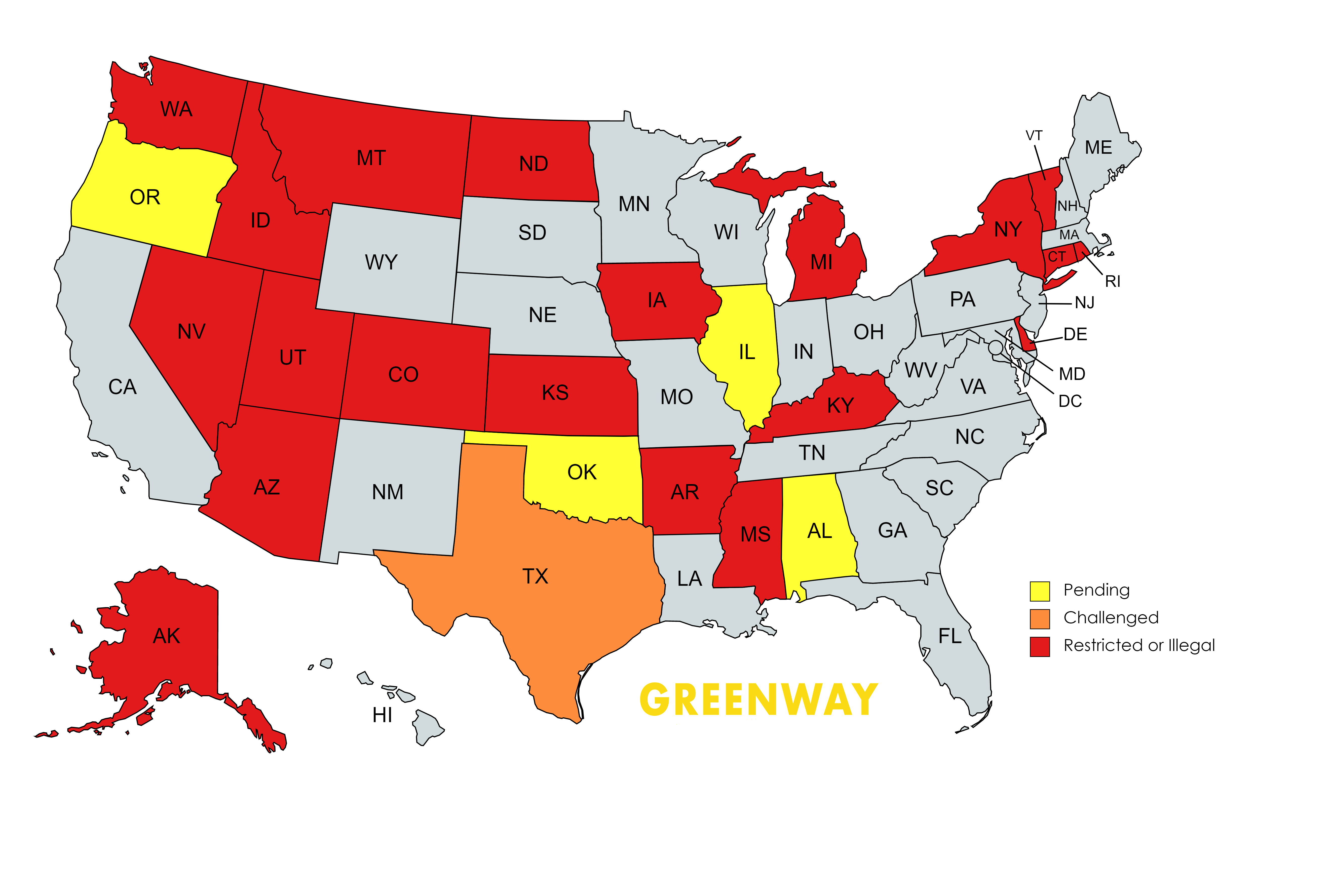 Where is Delta-8 THC Available or Banned? (Map of States)